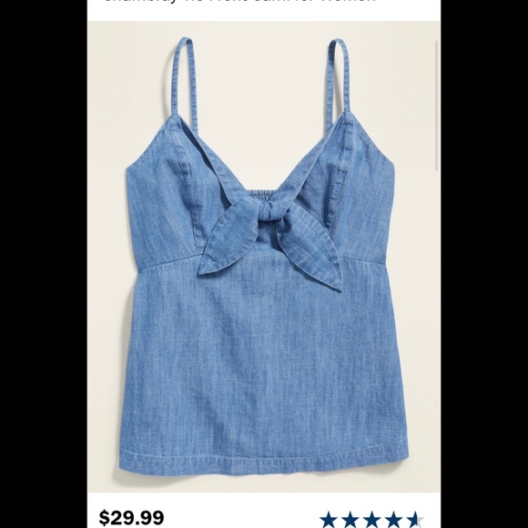 Tie front tank top - Picture 2 of 2